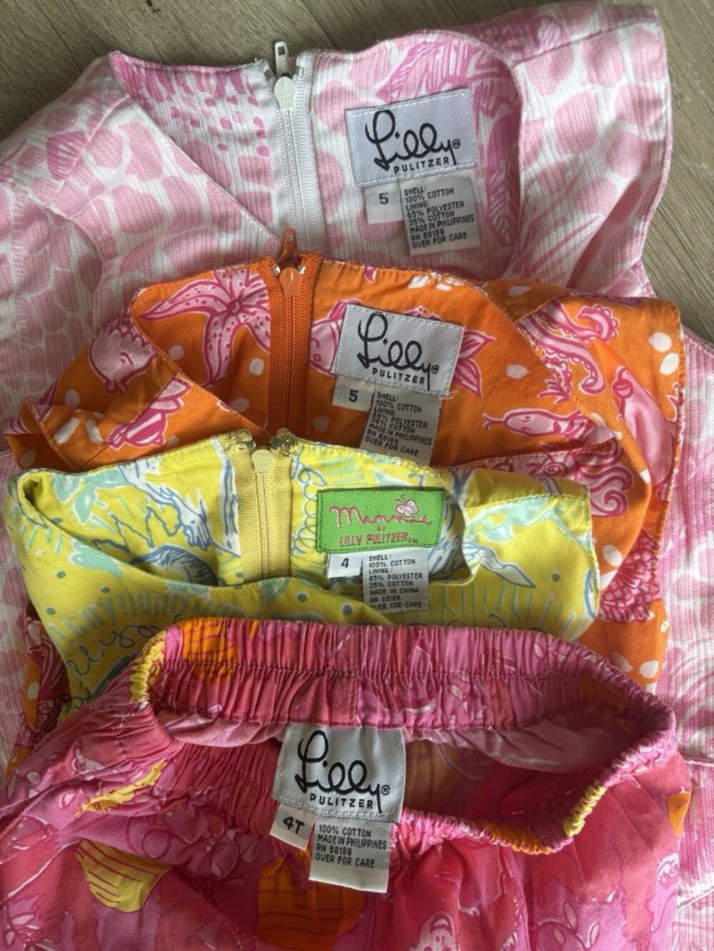Lilly Pulitzer Dress Lot Toddler Girls Shift Dress Size 4 5 Shorts Dresses - Picture 14 of 15